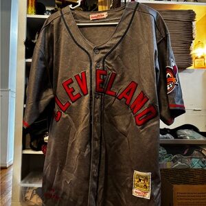 Mitchell & Ness Gray Cleveland Jersey